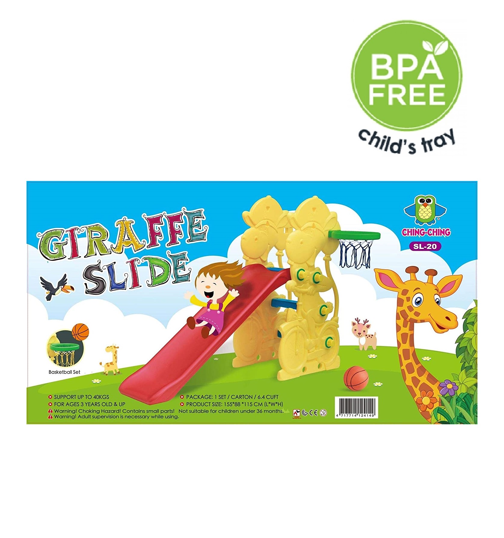 Ching Ching - Giraffe Slide - Yellow