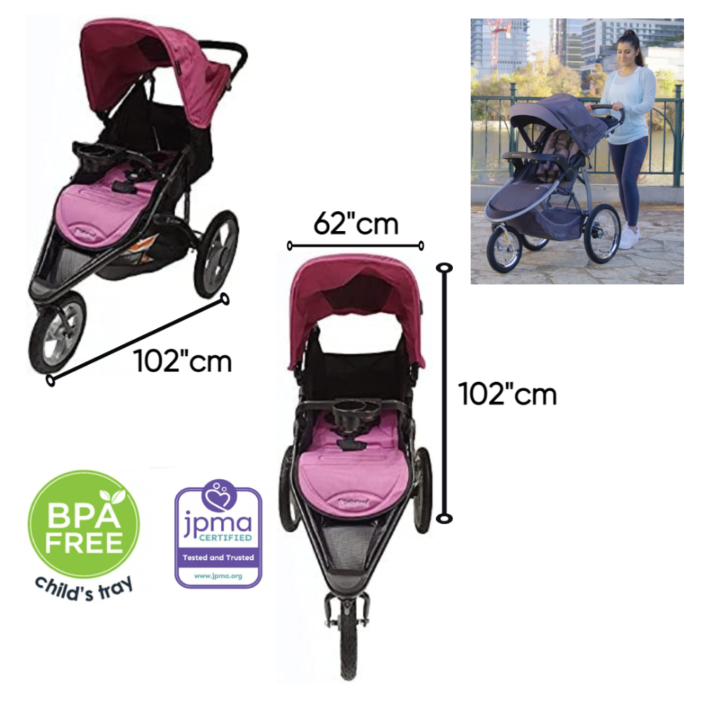 Babytrend Jogger Stroller (0-25kg) - Pink