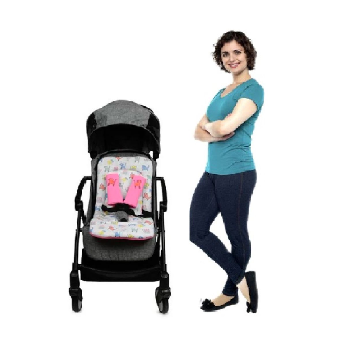 Ubeybi Stroller Cushion Set - Pink / With Belt Pad