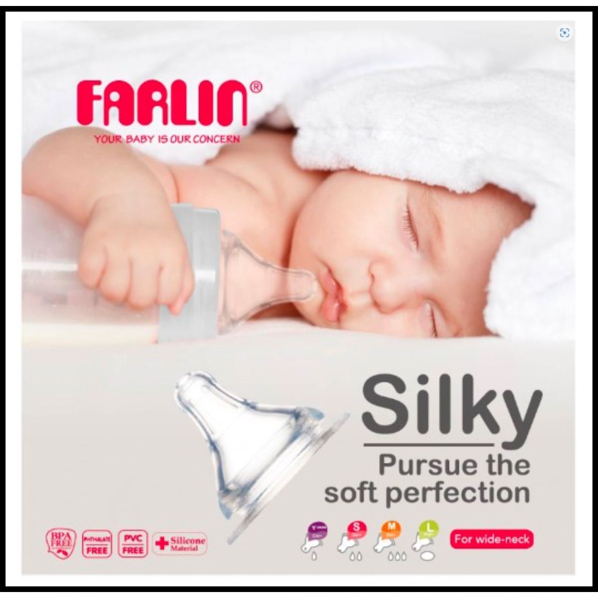 Farlin - Silky Nipple - Wide Neck Small